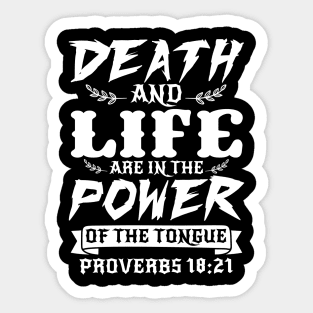 Proverbs 18:21 Sticker